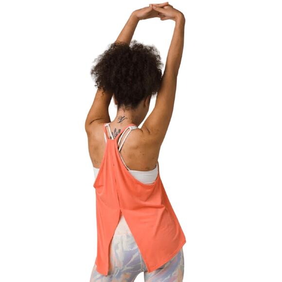 Prana Equator Tank Top Size S in Hyper Coral NWT - Picture 3 of 11